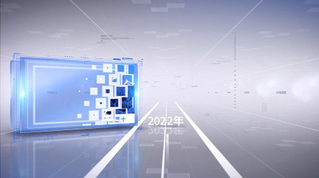 简洁通透时间线科技图文展示AE