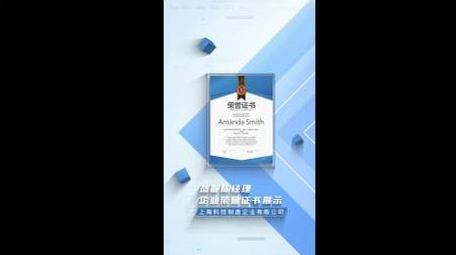 简洁企业证书展示竖版AE模板