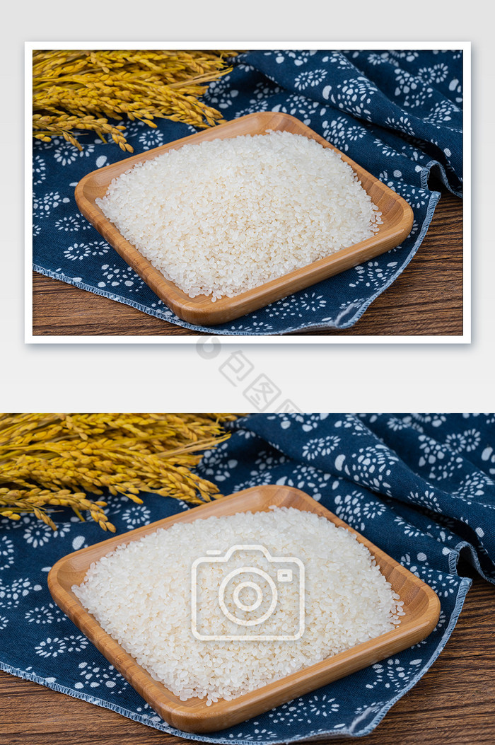 大米米粒水稻粮食摄影图