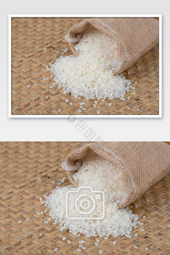 粮食大米米粒摄影图