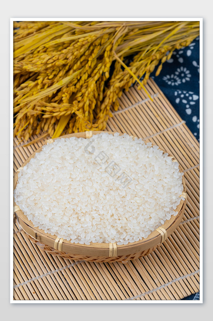 大米水稻粮食摄影图