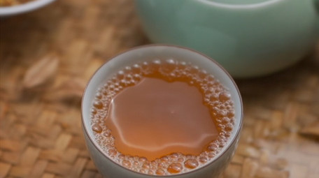 温暖治愈氛围秋天桂花茶实拍视频