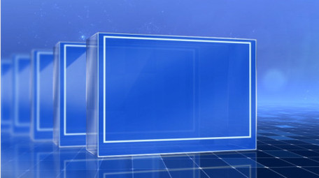 蓝色立体时间线科技图文展示AE模板