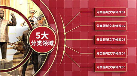 党政组织架构分类ae模板展示