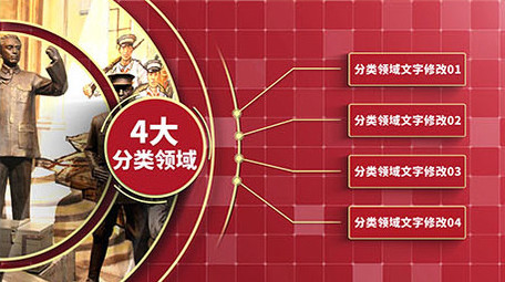 党政组织架构分类ae模板展示