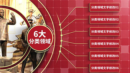 党政组织架构分类ae模板展示