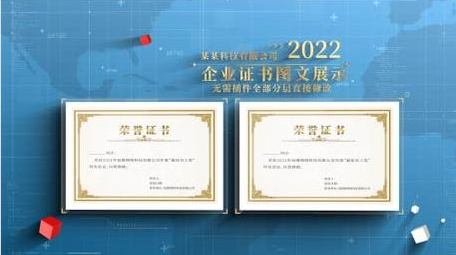 商务科技企业荣誉证书展示模板