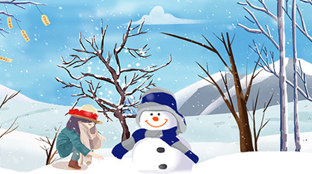 二十四节气小寒立体鎏金唯美片头