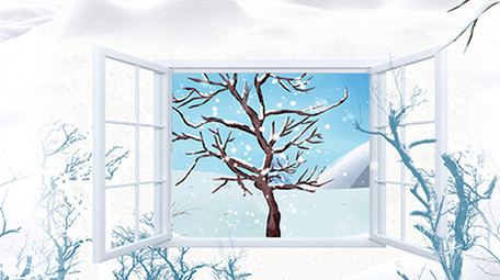 二十四节气小寒立体鎏金唯美片头