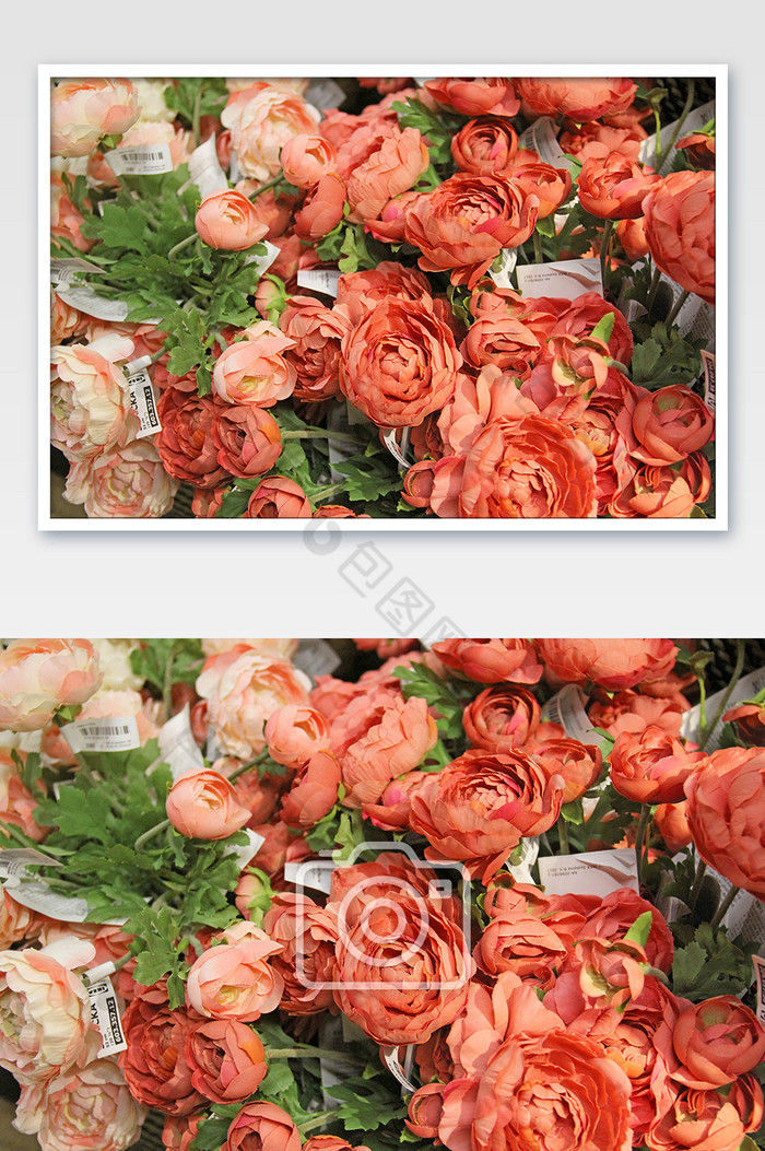 假花红色花朵室内装饰图片图片