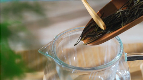 中国风泡绿茶实拍视频