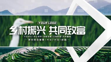 乡村振兴农业标题片头AE模板