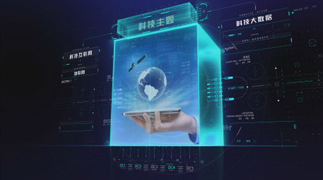 科技网络HUD元素AE模板