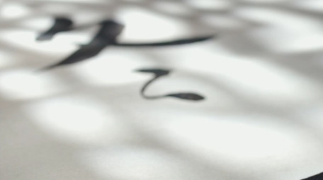 唯美光影中国风冬至书法实拍视频