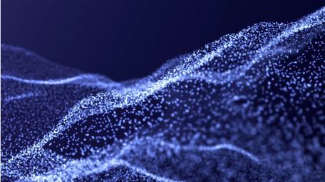 蓝色粒子光点海洋背景视频素材