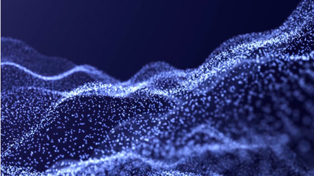 蓝色粒子光点海洋背景视频素材