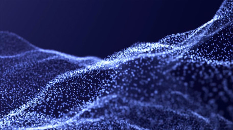 蓝色粒子光点海洋背景视频素材