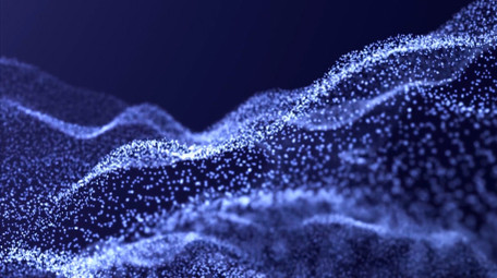 蓝色粒子光点海洋背景视频素材