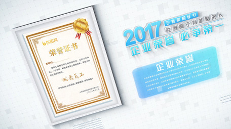 简洁企业荣誉证书展示AE模板