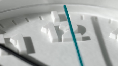 简约时尚时钟时针实拍视频