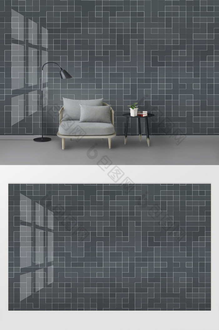 灰色现代水晶瓷砖马赛克背景墙图片图片