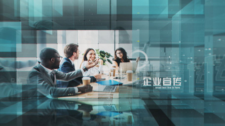 科技三维商务图文AE模板