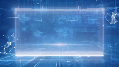 震撼科技框粒子背景视频