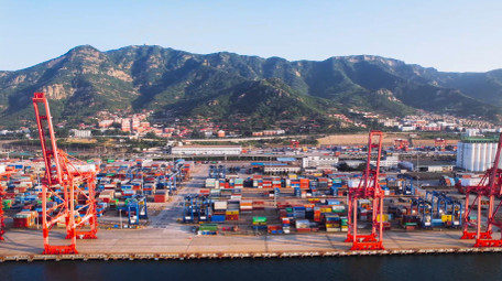 行业海边港口海运物流集装箱4K