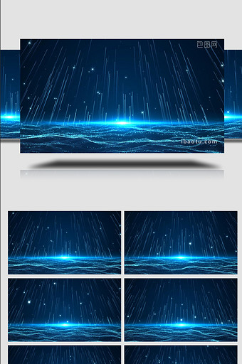 4K科技蓝年会动态背景AE模板图片