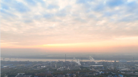 行业工业化工园区日出4K航拍