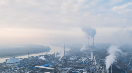 行业工业化工园区日出4K航拍