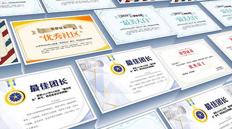 证书照片墙ae模板