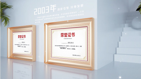 简洁企业荣誉专利证书AE模板