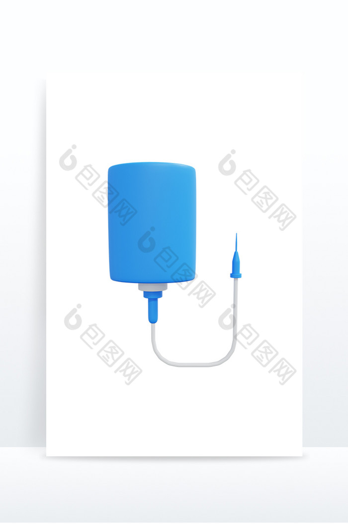C4D3D立体医疗蓝色输液器图片图片