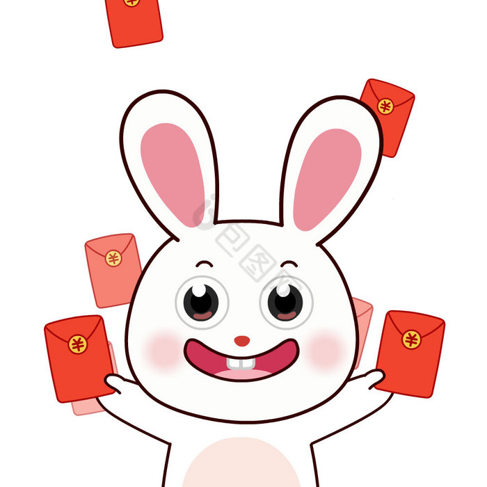 兔年可爱兔子派红包表情包动图G