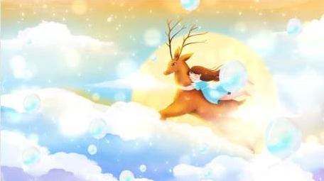 卡通梦幻背景视频素材AE模板