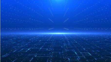 蓝色科技粒子数据互联网背景视频
