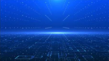 蓝色科技粒子数据互联网背景视频