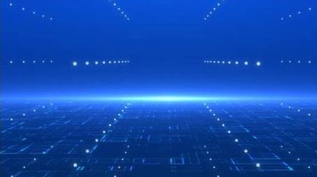 蓝色科技粒子数据互联网背景视频
