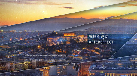 分层遮罩转场<strong>图文</strong>展示AE模板