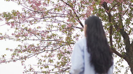户外人像春天美女拍照摄影实拍