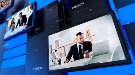 科技蓝色图文片头AE模板