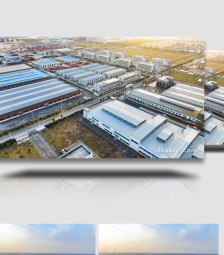 乡镇工厂乡村乡村振兴4K航拍