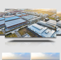 乡镇工厂乡村乡村振兴4K航拍