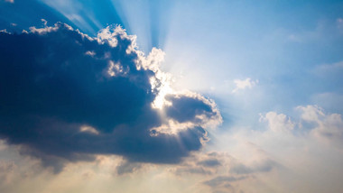 丁达尔耶稣光日落延时实拍4k