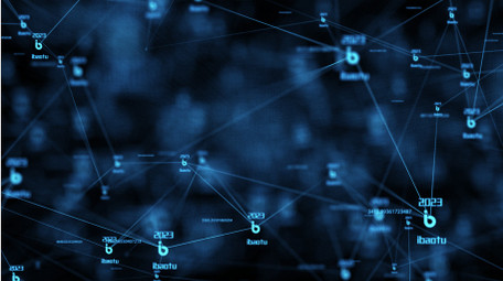 数字科技点线连接特效元素