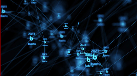 数字科技点线连接特效元素