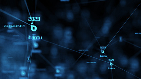 数字科技点线连接特效元素