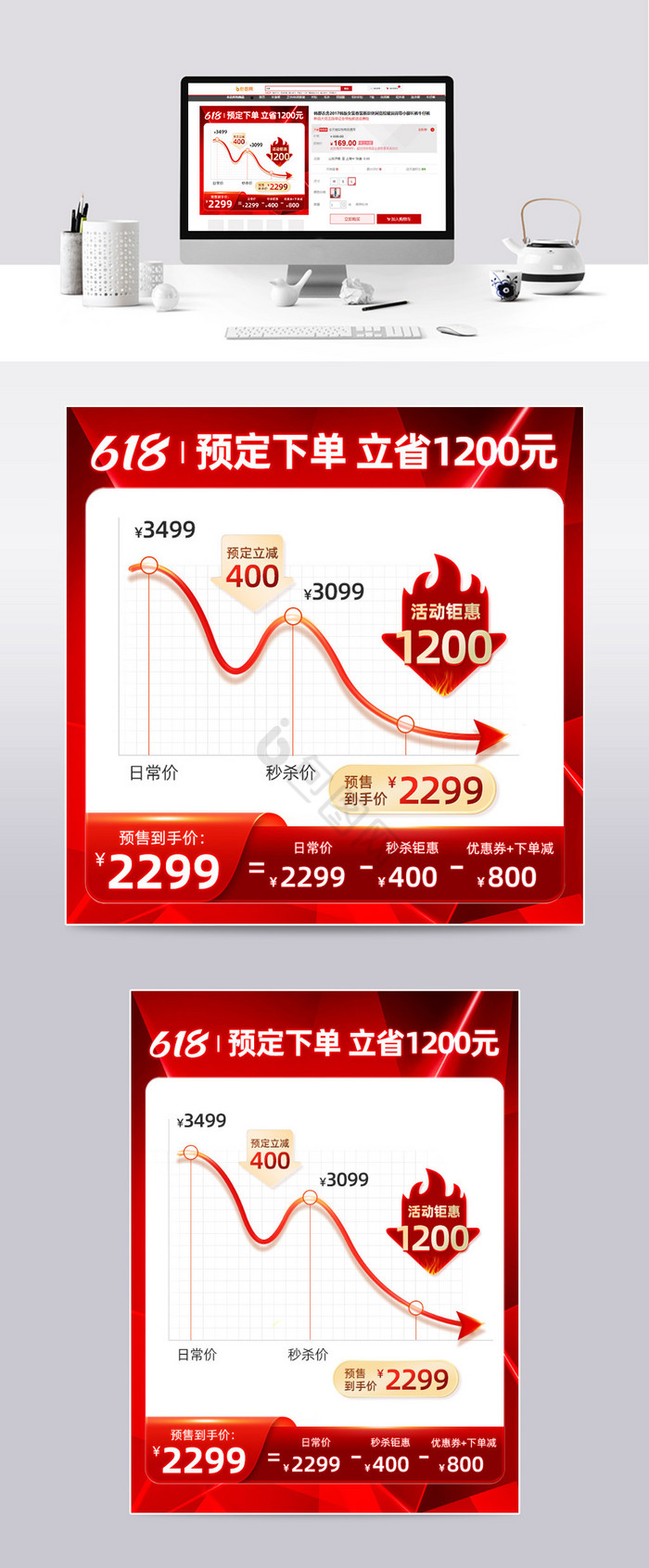 618炫彩预售价格曲线模板