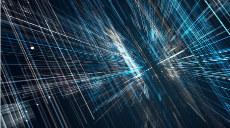 蓝色线条网格抽象背景视频素材